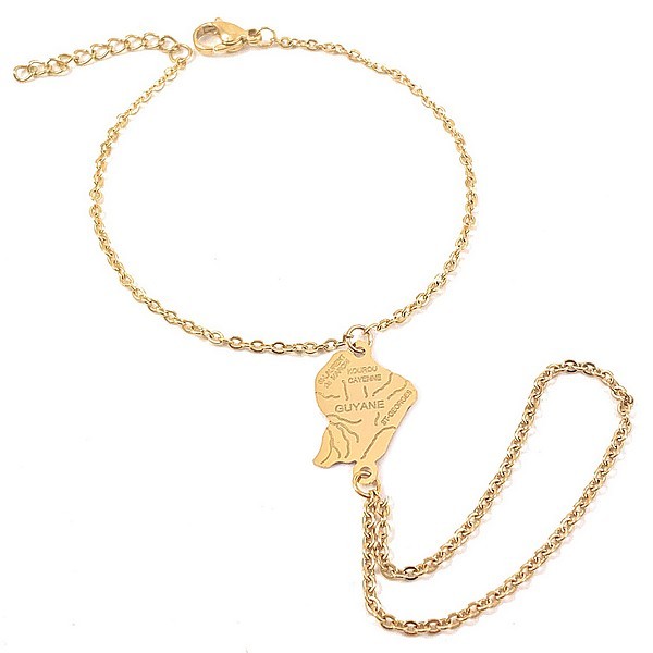 Bijou de main pour femme - Acier 316 doré - Guyane Bijouxmode