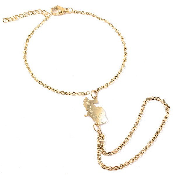 Bijou de main pour femme - Acier 316 doré - Martinique Bijouxmode