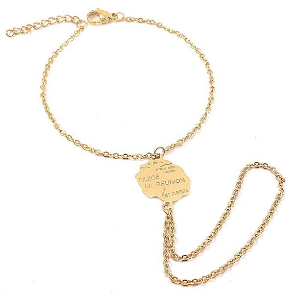 Bijou de main pour femme - Acier 316 doré - La Réunion Bijouxmode