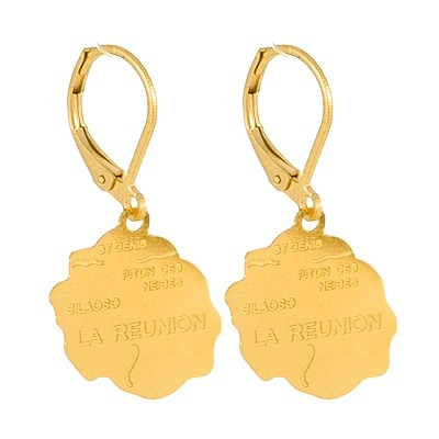 Boucles d'oreilles pour femme - Acier 316 doré - La Réunion Bijouxmode