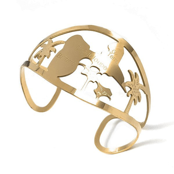 Bracelet pour femme - Acier 316 doré - La Guadeloupe Bijouxmode