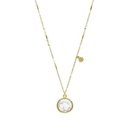 Collier pour femme chaîne acier breloque étoile pierre naturelle oeil de tigre Colliers pierres naturelles Bijouxmode