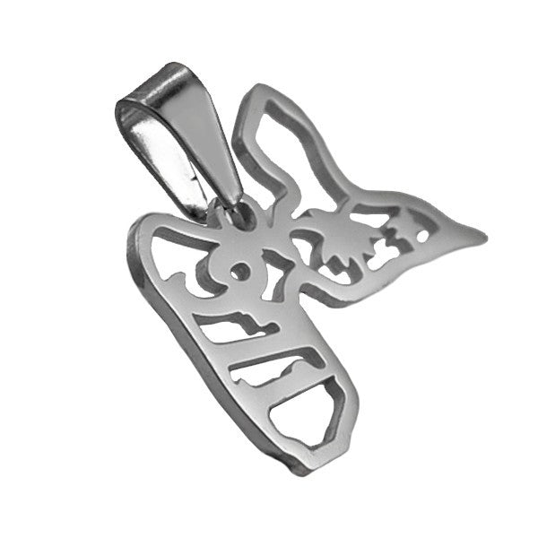 Pendentif mixte - Acier 316 argenté ajouré - 971 Bijouxmode