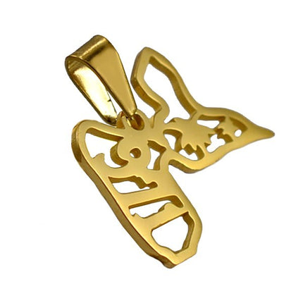 Pendentif mixte - Acier 316 ajouré doré - 971 Bijouxmode