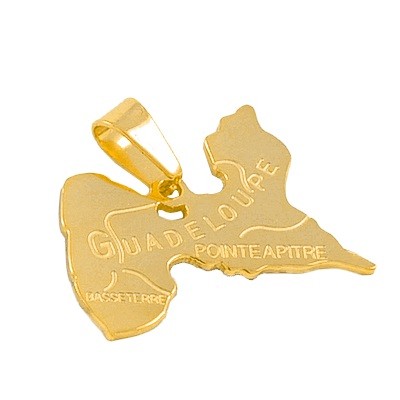 Pendentif mixte - Acier 316 doré - Guadeloupe Bijouxmode