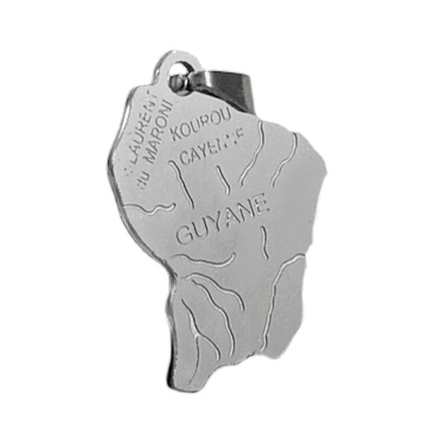 Pendentif mixte - Acier 316 argenté - Guyane Bijouxmode