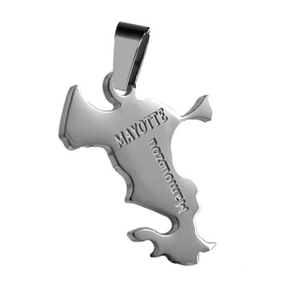 Pendentif mixte - Acier 316 argenté - Mayotte Bijouxmode