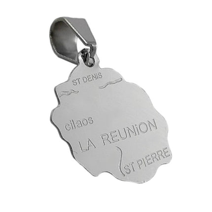 Pendentif mixte - Acier 316 argenté - La Réunion Bijouxmode
