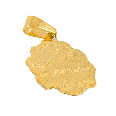 Pendentif mixte - Acier 316 doré - La Réunion Bijouxmode